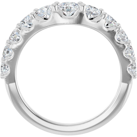 14K White Gold 1 1/3 CTW Lab-Grown Diamond Graduated Contour Band