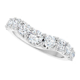 14K White Gold 1 1/3 CTW Lab-Grown Diamond Graduated Contour Band