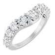 14K White Gold 1 1/3 CTW Lab-Grown Diamond Graduated Contour Band