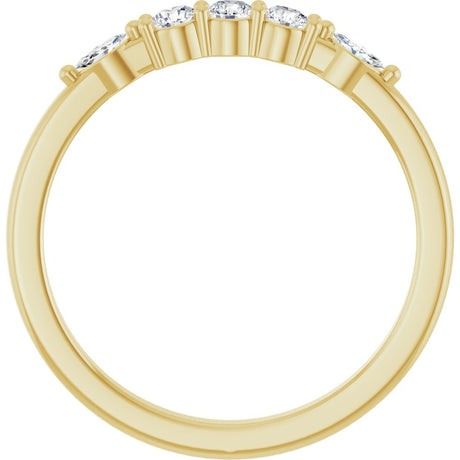 14K Yellow Gold 1/5 CTW Lab-Grown Diamond Anniversary Band