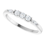 14K White Gold 1/5 CTW Lab-Grown Diamond Anniversary Band