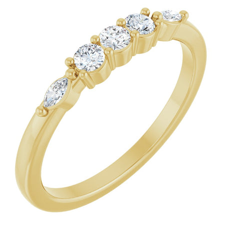 14K Yellow Gold 1/5 CTW Lab-Grown Diamond Anniversary Band