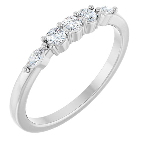 14K White Gold 1/5 CTW Lab-Grown Diamond Anniversary Band