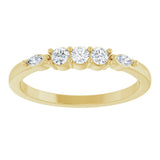 14K Yellow Gold 1/5 CTW Lab-Grown Diamond Anniversary Band