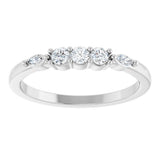 14K White Gold 1/5 CTW Lab-Grown Diamond Anniversary Band