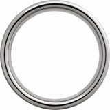Tungsten 8 mm Comfort-Fit Flat Band Size 7.5