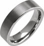 Tungsten 6 mm Flat Satin Band Size 7.5