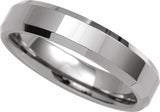 Tungsten 5 mm Beveled-Edge Band