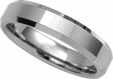 Tungsten 5 mm Beveled-Edge Band Size 7