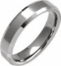 Tungsten 5 mm Beveled-Edge Band Size 7.5