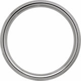 Tungsten 5 mm Beveled-Edge Band Size 7.5