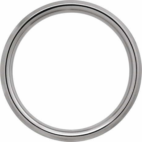 Tungsten 5 mm Beveled-Edge Band Size 7.5