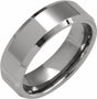 Tungsten 7 mm Beveled-Edge Band Size 7.5