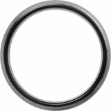 Black PVD Tungsten 7 mm Comfort-Fit Half Round Band Size 8.5