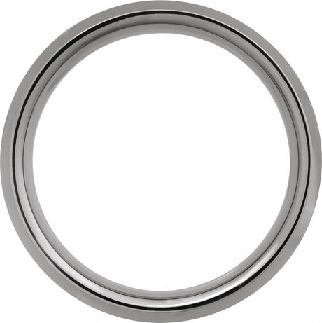Tungsten 8 mm Beveled-Edge Band Size 7