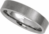 Tungsten 5 mm Comfort-Fit Flat Band