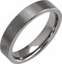 Tungsten 5 mm Comfort-Fit Flat Band Size 8.5