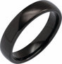 Black Tungsten 5 mm Comfort-Fit Half Round Band Size 7.5