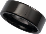 Black PVD Tungsten 8 mm Flat Band Size 8.5