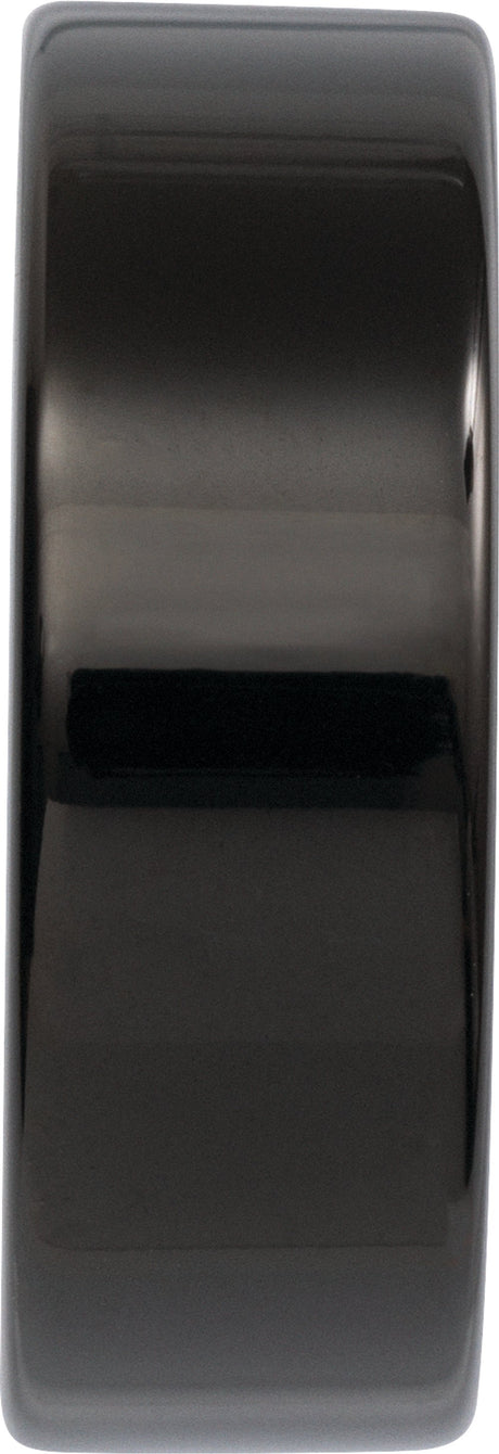 Black PVD Tungsten 8 mm Flat Band Size 8.5