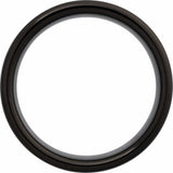 Black PVD Tungsten 8 mm Flat Band Size 8.5