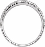 14K White Gold 1/10 CTW Natural Diamond Anniversary Band