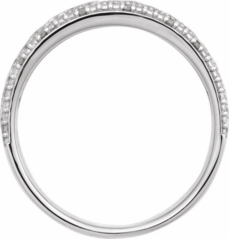 14K White Gold 1/10 CTW Natural Diamond Anniversary Band