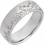 14K White 1/10 CTW Natural Diamond Anniversary Band