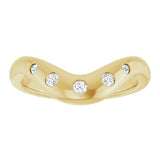 14K Yellow Gold 1/6 CTW Natural Diamond Contour Band