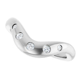 14K White Gold 1/6 CTW Lab-Grown Diamond Contour Band