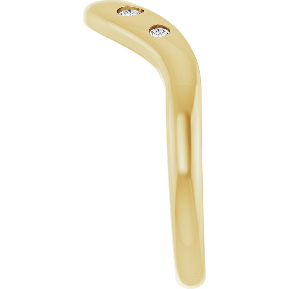 14K Yellow Gold 1/6 CTW Natural Diamond Contour Band