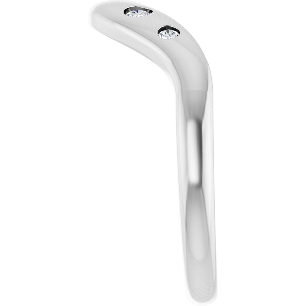 14K White Gold 1/6 CTW Lab-Grown Diamond Contour Band