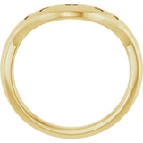 14K Yellow Gold 1/6 CTW Natural Diamond Contour Band