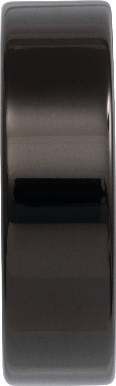 Black PVD Tungsten 6 mm Flat Band Size 7