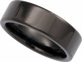 Black PVD Tungsten 6 mm Flat Band Size 7