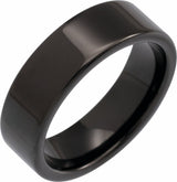 Black PVD Tungsten 6 mm Flat Band Size 8