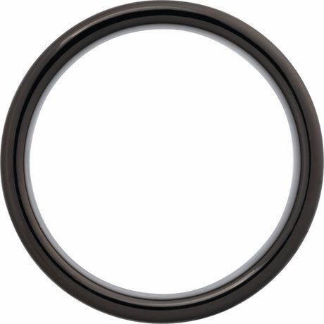 Black PVD Tungsten 6 mm Flat Band Size 7