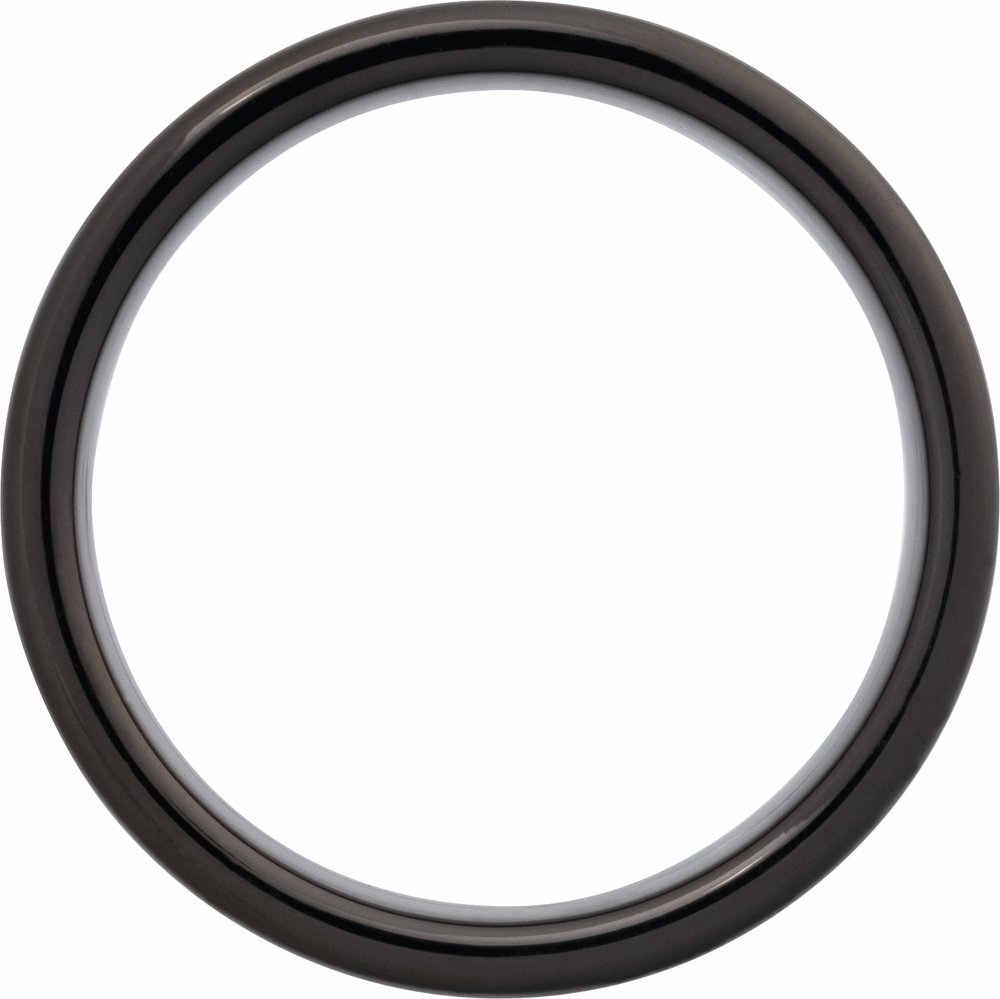 Black PVD Tungsten 6 mm Flat Band Size 7