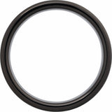 Black PVD Tungsten 6 mm Flat Band Size 7