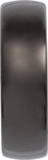 Black Tungsten 7 mm Comfort-Fit Half Round Band Size 8.5