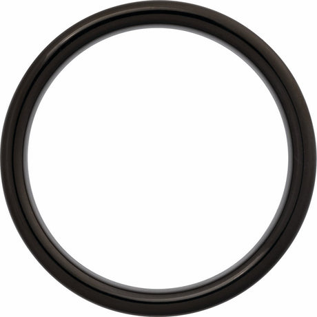 Black PVD Tungsten 5 mm Flat Band Size 7