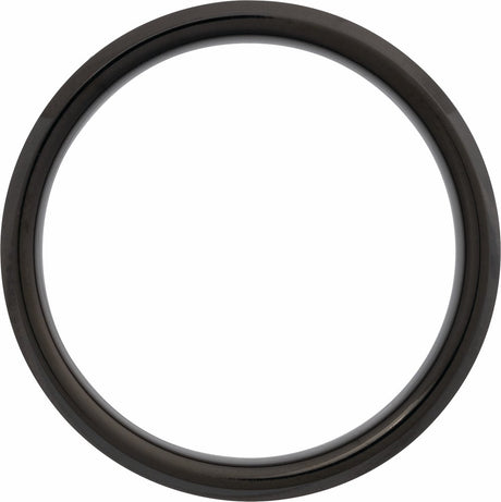 Black PVD Tungsten 5 mm Beveled-Edge Inlay Band Size 7.5
