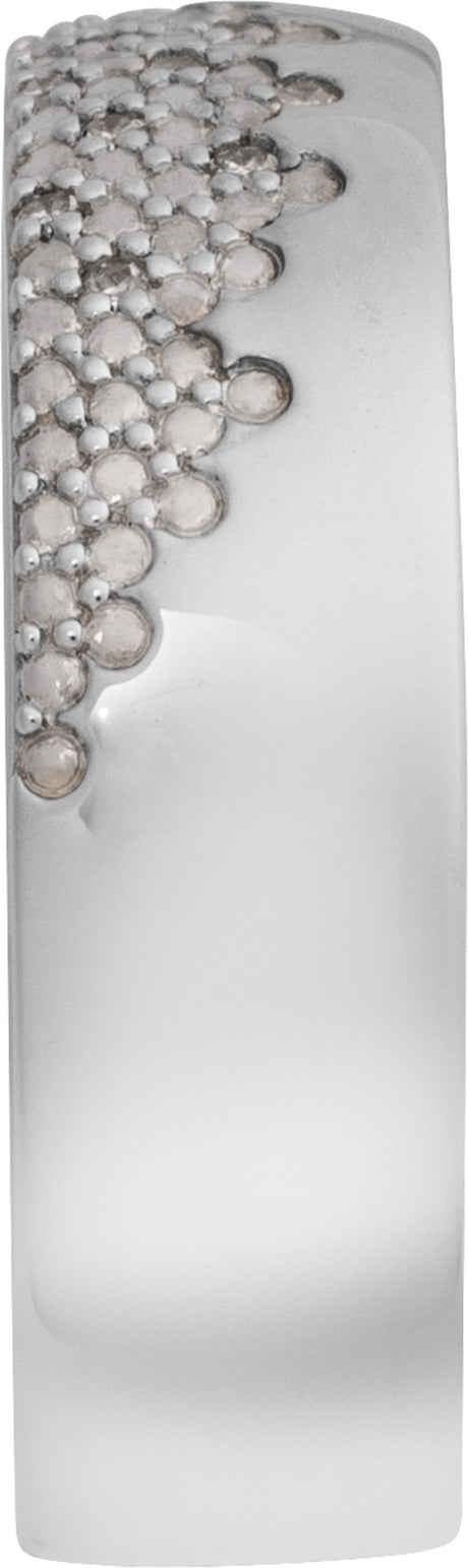 14K White 1/10 CTW Natural Diamond Anniversary Band