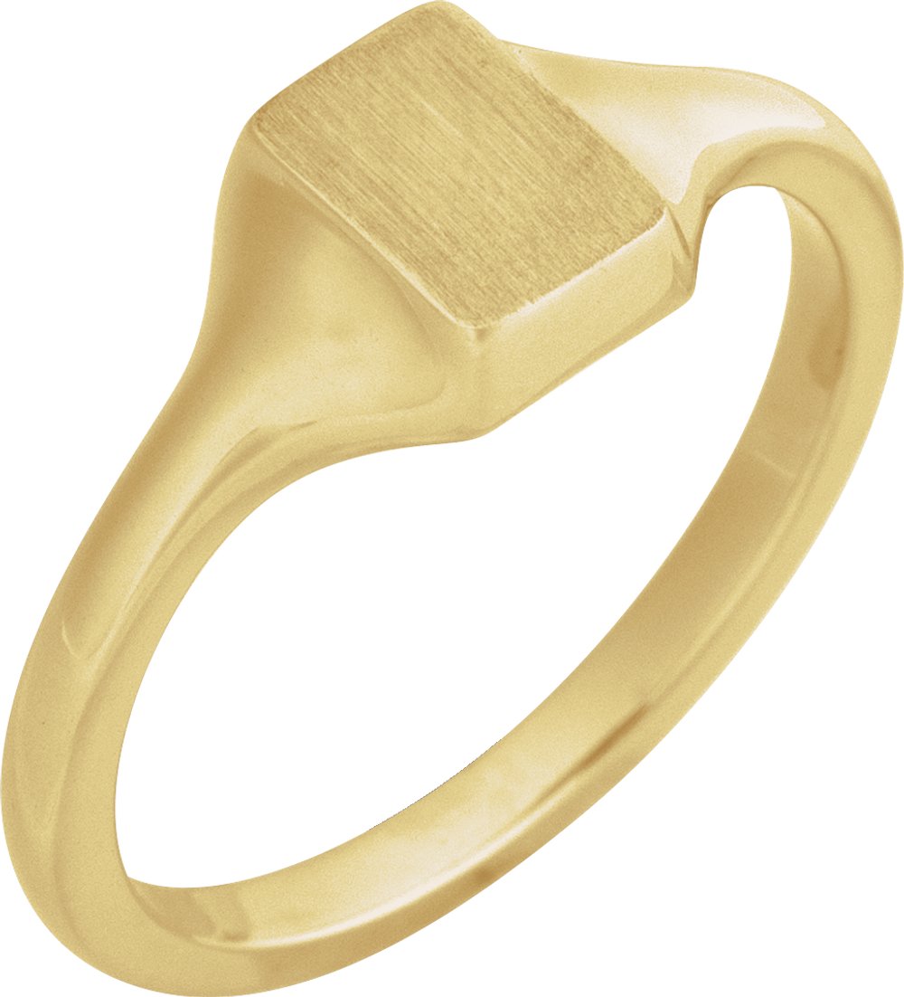 14K Yellow Gold Signet Ring