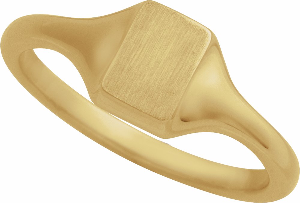 14K Yellow Gold Signet Ring