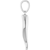 Sterling Silver Italian Horn Pendant