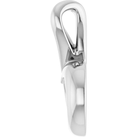 14K White Gold Freeform Pendant