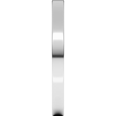 10K White Gold 2 mm Ultra-Lightweight Comfort-Fit Flat Band Size 5