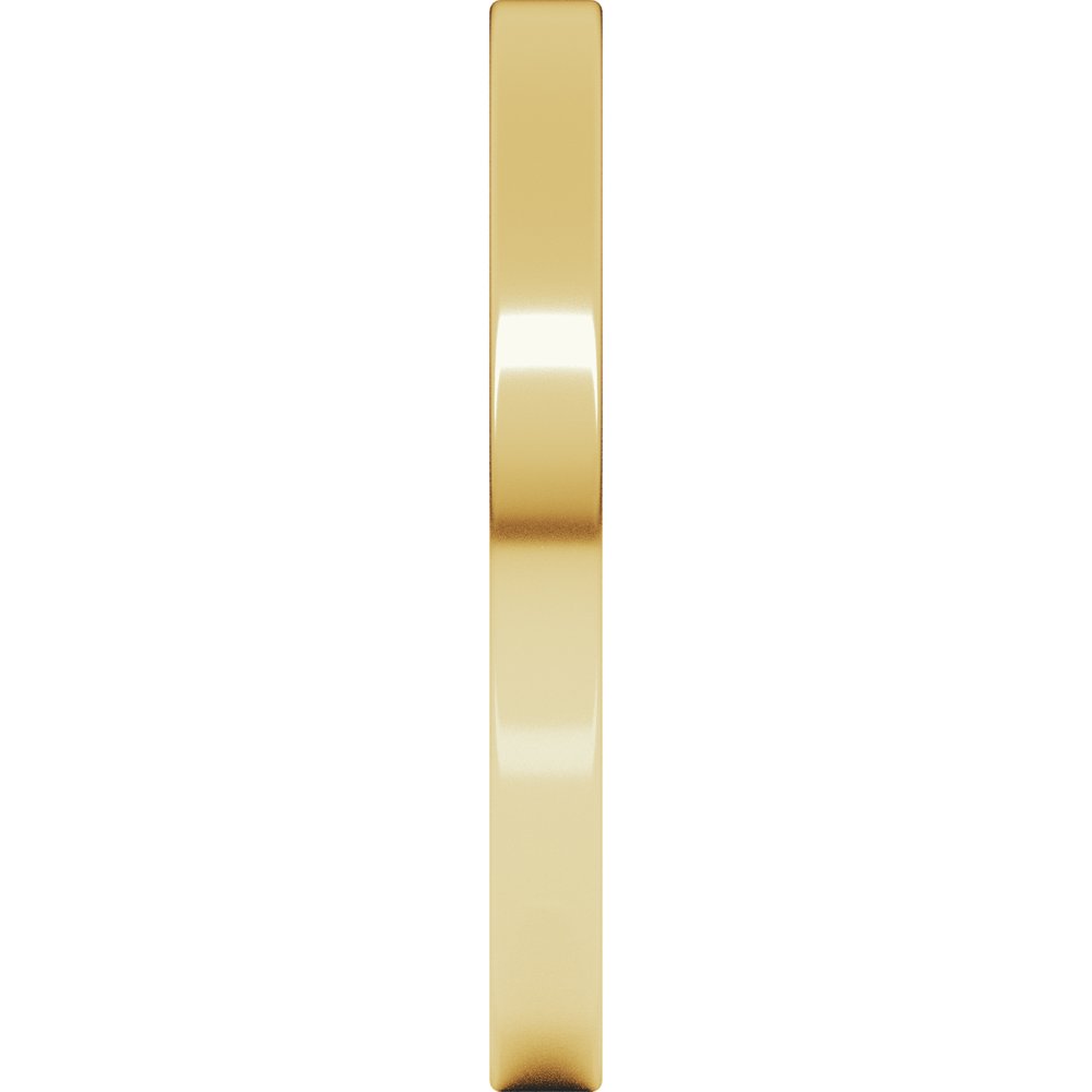 10K Yellow Gold 2 mm Ultra-Lightweight Comfort-Fit Flat Band Size 6