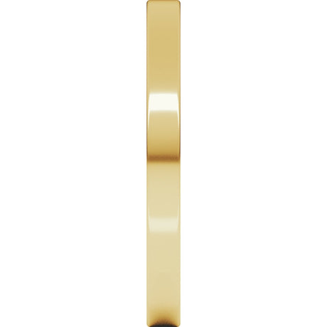 14K Yellow Gold 2 mm Ultra-Lightweight Comfort-Fit Flat Band Size 4.5